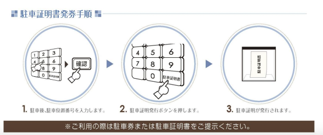 駐車証明証発行手順